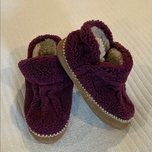 L.L. Bean Brown and Purple Slippers